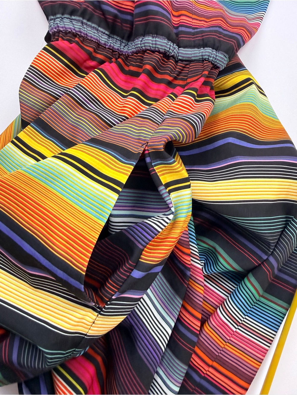 Athleta Striped‎ Midi Casual Dress Women's M Multicolor Resort Sleeveless Beach - Picture 10 of 10